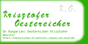 krisztofer oestereicher business card